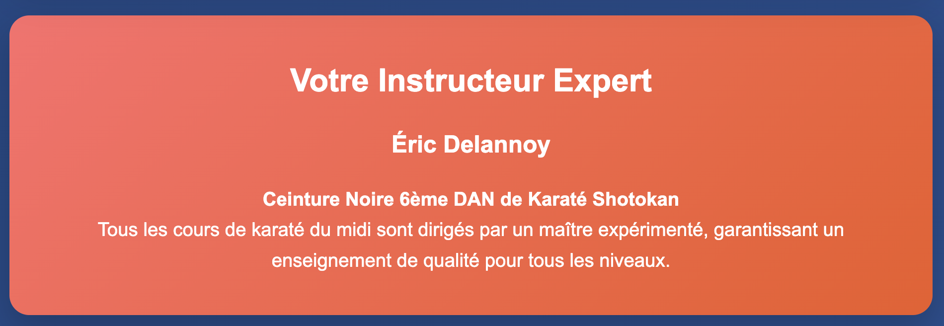 Cours karaté paris midi